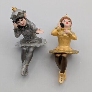 Hallmark Keepsake Friendly Elves 2001, Set of Two Ornaments, Vintage Christmas